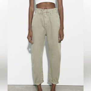 Zara paper bag jeans